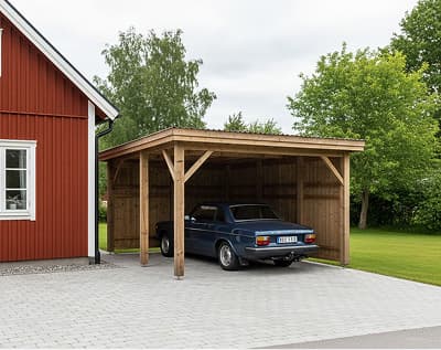 Carport – enkel bilplats