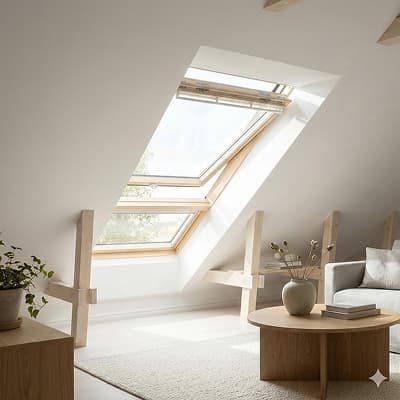 Pivåhängt takfönster (Standardval)